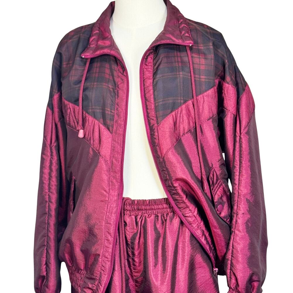 Vintage 90s Sunterra Tracksuit Womens PL | Plaid Jacket Pants Set NWOT condition - Picture 11 of 14